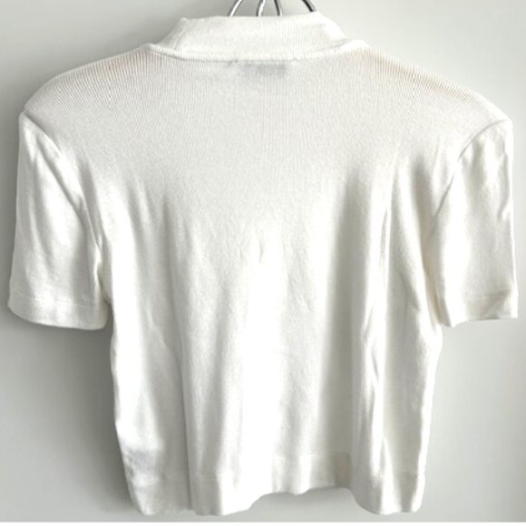 Babaton White Crop Top Sz S - Picture 2 of 6